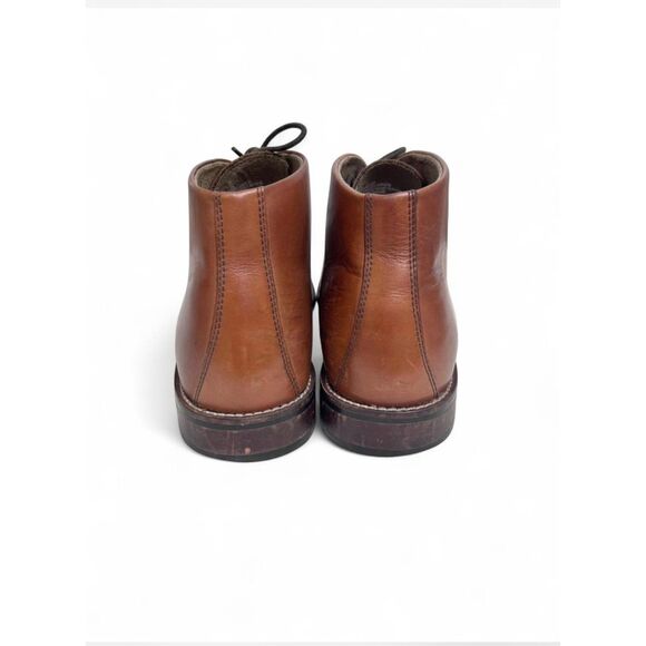 Men’s Stafford Chukka Genuine Leather Brown Tan Lace up Ankle Dress Boots-Sz 10M - Picture 4 of 8